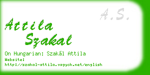 attila szakal business card